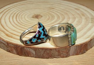 Par anillos plata 925 bereber y navajo amerindio