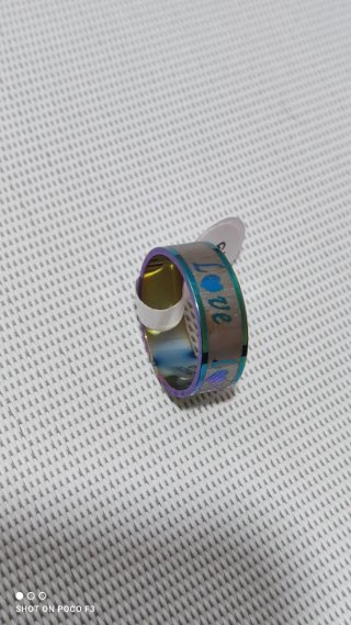 Anillo Acero Inoxidable Love Talla 19