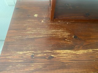 Conjunto escritorio y estantería madera