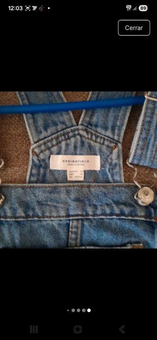 Peto vaquero talla XS