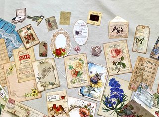 Lote papeles y ephemera para journal