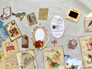 Lote papeles y ephemera para journal