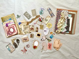 Lote papeles y ephemera para journal