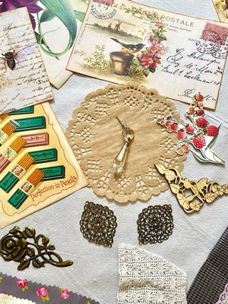 Lote papeles y ephemera para journal