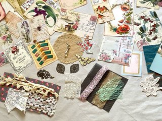 Lote papeles y ephemera para journal