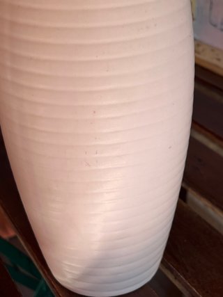 Jarrón Blanco Cerámica Decorativo