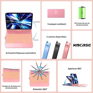 Funda con Teclado KBCASE iPad Pro 11 M5/M4