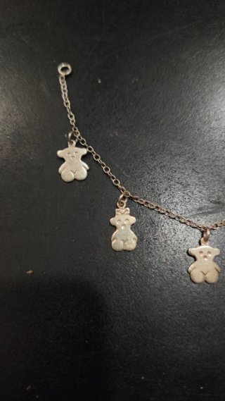 Pulsera de Plata de ley 925 con Ositos