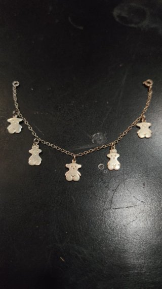 Pulsera de Plata de ley 925 con Ositos