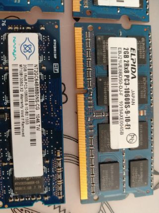4x Memoria RAM Portátil Elpida 2GB DDR3