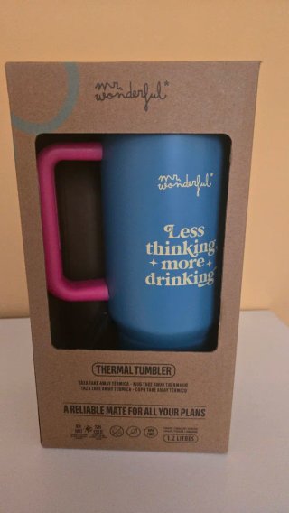 Taza Térmica Mr. Wonderful 1.2L Azul/Rosa