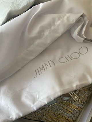Sandalias Jimmy Choo Oro/Plata Talla 37