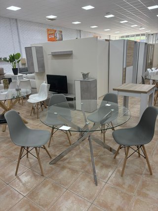 Mesa de comedor redonda + 4 sillas ¡NUEVA!