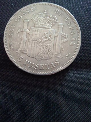 5 Pesetas Plata Alfonso XIII 1890 M S M