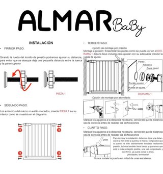 Barrera seguridad bebé/mascota 75-82 cm