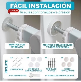 Barrera seguridad bebé/mascota 75-82 cm