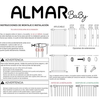 Barrera seguridad bebé/mascota 75-82 cm