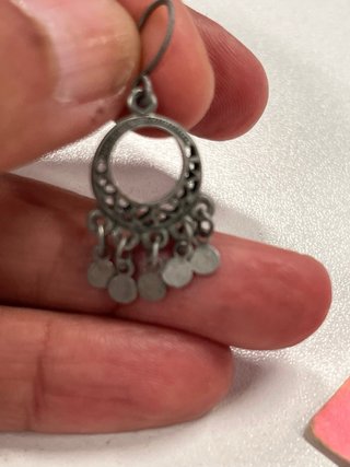 Pendientes vintage Pink plata Aro de 1,5 de diamdi