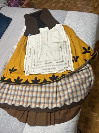 Traje Baturra Campesina Marrón y Amarillo