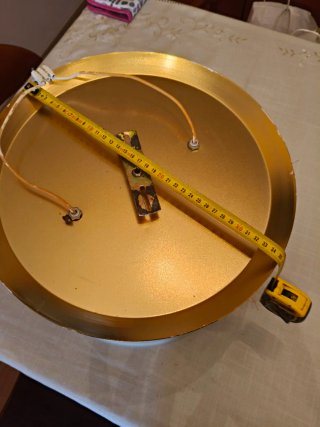 Lámpara de cristal y metal con baño de oro