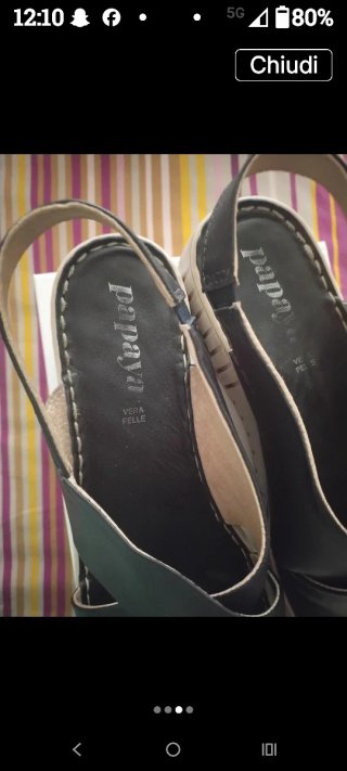 Sandali Papaya neri in pelle