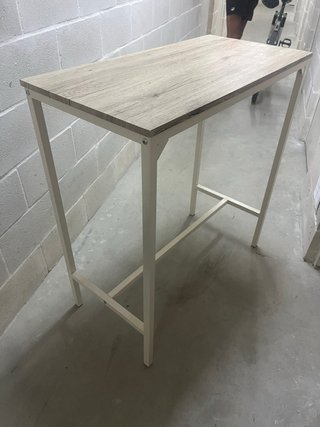 Tavolo alto stile bar in legno e metallo