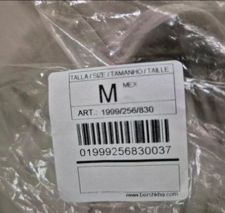 Top asimétrico manga larga gris Talla M