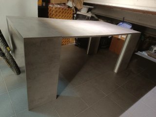 Mesa comedor extensible gris 60-180cm