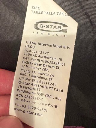 Chaleco G-Star RAW Negro Talla S