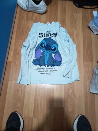 Camiseta Disney Stitch Manga Larga