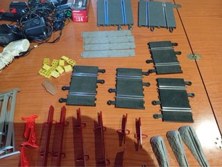 Lote Scalextric: Mandos, transformadores y pistas