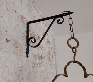 Caldero antiguo de cobre y bronce