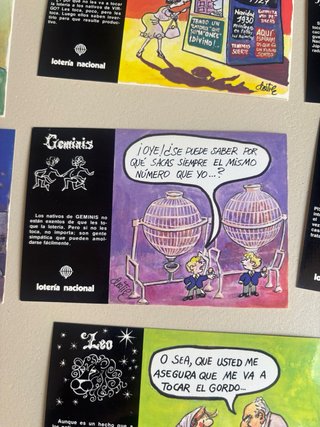 12 Postales Ilustradas Signos Zodiaco Loteria Naci