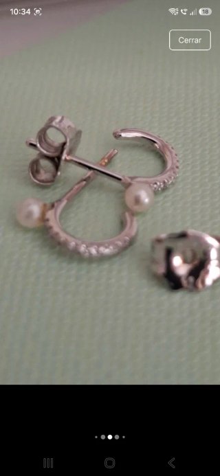 Pendientes Oro Blanco 750 Tous Perla y Brillantes