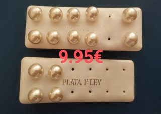 Pendientes perla plata 1ª ley