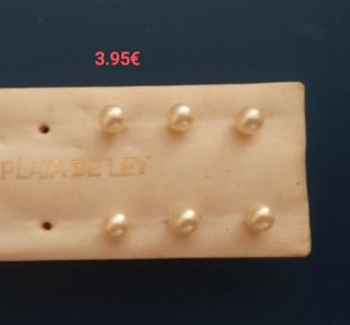 Pendientes perla plata 1ª ley
