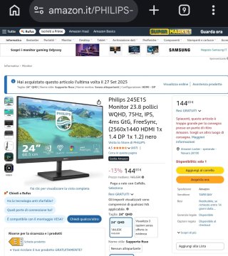 Monitor Philips 245E1 QHD