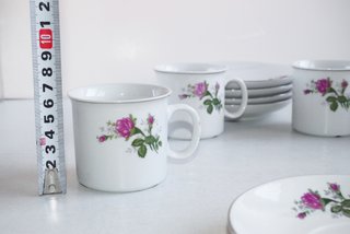 Juego café JIEPAI 4 tazas y 6 platos