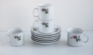 Juego café JIEPAI 4 tazas y 6 platos