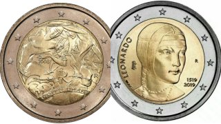 Moneda 2 euros Italia 2008 2019 SC