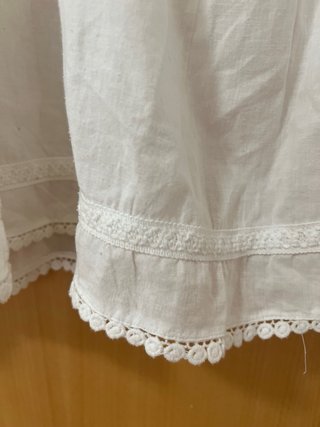Blusa Stradivarius blanca crochet