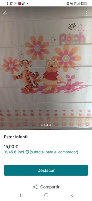 Estor infantil Winnie the Pooh
