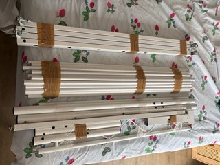 2 Camas Metal Blancas 90x190 + Colchones Emma