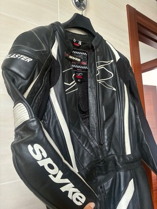 Mono Spyke sportbike negro y blanco mujer talla 40