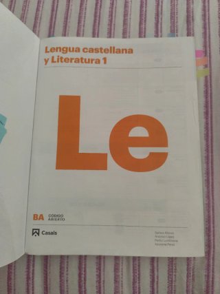 Lengua castellana y literatura 1° BACHILLERATO