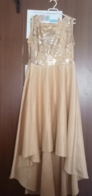 Vestido dorado con lentejuelas