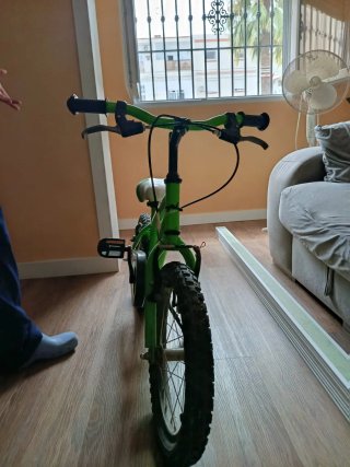 Bicicleta infantil verde