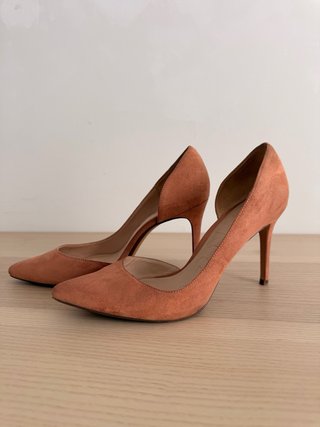 Zapatos Mango Ante Nude T.37