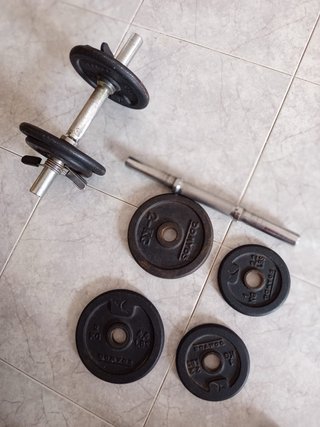Elíptica, Mancuernas y Pelota de Gimnasia