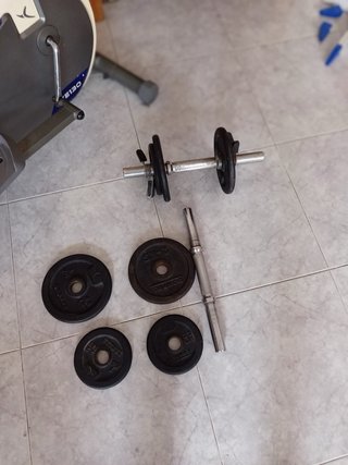 Elíptica, Mancuernas y Pelota de Gimnasia